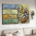 Daisy flower, Blue butterfly, Faith makes all things possible - Jesus Landscape Canvas Prints, Christian Wall Art