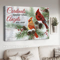 Pinecone forest, Stunning cardinal, Cardinals appear when angels are near - Jesus Landscape Canvas Prints, Home Decor Wall Art