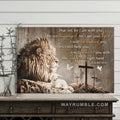 Lion of Judah, Lamb of God, Three crosses, Fear not for I am with you - Jesus Landscape Canvas Prints, Christian Wall Art