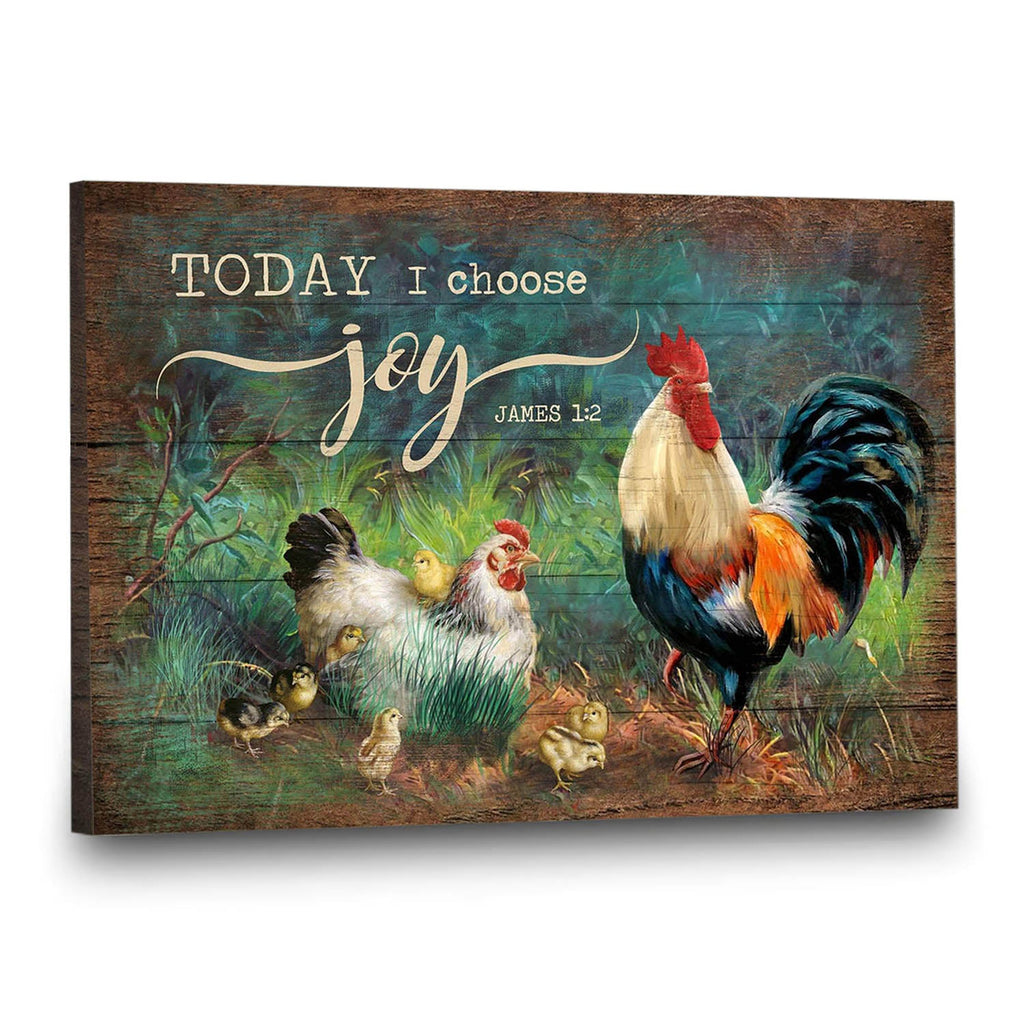 Adorable chick, Couple chicken drawing, Today I choose joy- Jesus Landscape Canvas Prints, Wall Art