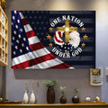 US Flag, American bald eagle, Amazing nation under God - Jesus Landscape Canvas Prints, Wall Art