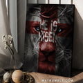 Lion of Judah, Black and white painting, He is risen, The Great Lion - Jesus Portrait Canvas Prints, Christian Wall Art