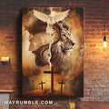 Jesus painting, Lion face, Antique clock, Beautiful dove - Jesus Portrait Canvas Prints, Home Decor Wall Art