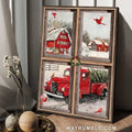 Happy Christmas, Beautiful ladybug car, Pretty countryside painting - Jesus Portrait Canvas Prints, Home Decor Wall Art