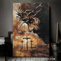 Jesus painting, Crown of thorn artwork, Stunning sunset, Awesome cross - Jesus Portrait Canvas Prints, Home Decor Wall Art