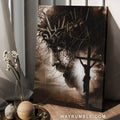 Jesus painting, Jesus profile, The sacrifice of Jesus Christ - Jesus Portrait Canvas Prints, Christian Wall Art