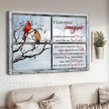 Cardinal painting, Winter garden, Outside the window, I can only imagine - Jesus Landscape Canvas Prints, Christian Wall Art