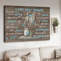 Flower painting, Blue butterfly, I can only imagine -  Jesus Landscape Canvas Prints, Wall Art
