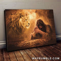 Pray with Jesus, Pray for healing, Lion of Judah, Amazing background - Jesus Landscape Canvas Prints, Home Decor Wall Art