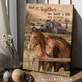 Gift for horse lover, Stunning horse, Old farm, We built a life we loved - Jesus Portrait Canvas Prints, Home Decor Wall Art