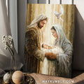 Jesus was born, Stunning day, The life of Jesus, White dove - Jesus Portrait Canvas Prints, Home Decor Wall Art