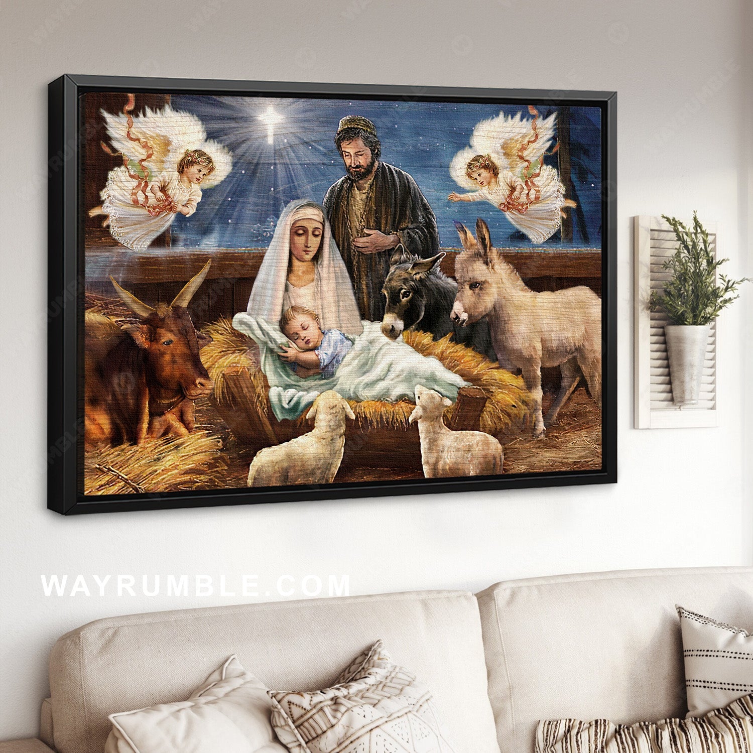 The life of Jesus, Beautiful Maria painting, Amazing world, Home Decoration - Jesus Landscape Canvas Prints, Home Decor Wall Art