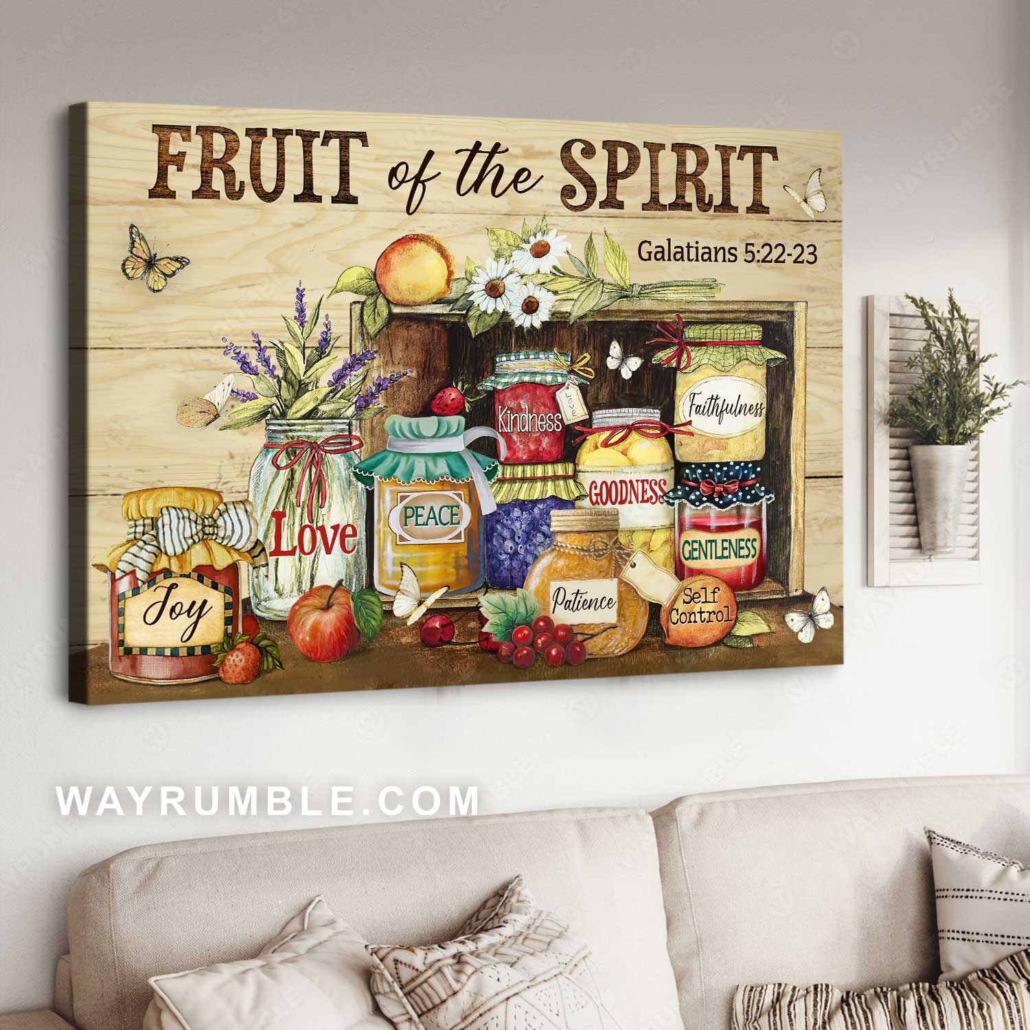 Colorful kitchen, Pretty lavender, Fruit of the spirit, Decor for Kitchen - Jesus Landscape Canvas Prints, Home Decor Wall Art