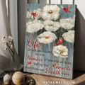 White camellia, Pretty cardinal, Life is not measured by the number of breaths - Jesus Portrait Canvas Prints, Home Decor Wall Art