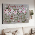 Light pink rose, Beautiful flower painting, Every day is a gift - Jesus Landscape Canvas Prints, Home Decor Wall Art