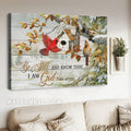 Spring forest, Lovely cardinal, Birdhouse, Be still and know that I am God - Jesus Landscape Canvas Prints, Home Decor Wall Art