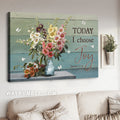 Stunning flower vase, Living room Decor, Today I choose joy - Jesus Landscape Canvas Prints, Home Decor Wall Art