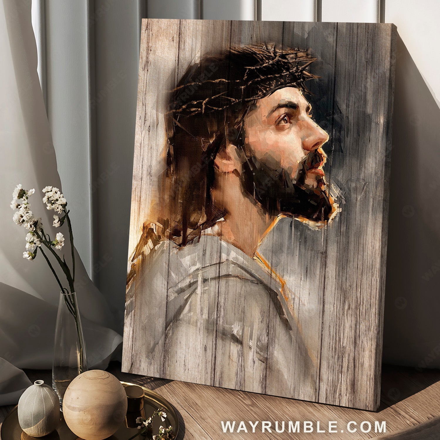 Watercolor drawing, The life of Jesus, Jesus painting, The passion of Jesus - Jesus Portrait Canvas Prints, Christian Wall Art