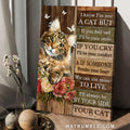 Cute cat, Cat painting, Red camellia flower, I know I'm just a cat - Jesus Portrait Canvas Prints, Christian Wall Art