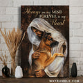 Jesus drawing, German shepherd, In Jesus arms, Forever in my heart - Jesus Portrait Canvas Prints, Christian Wall Art