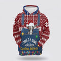 Just A Girl Who Loves Christmas And Goats All Over Print 3D Hoodie For Men & Women, Christmas Hoodie Cute, Christmas Gift, Christmas Fashion