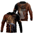 Knight Of God Christian Jesus Is God 3D Hoodie For Man And Women, Jesus Printed 3D Hoodie