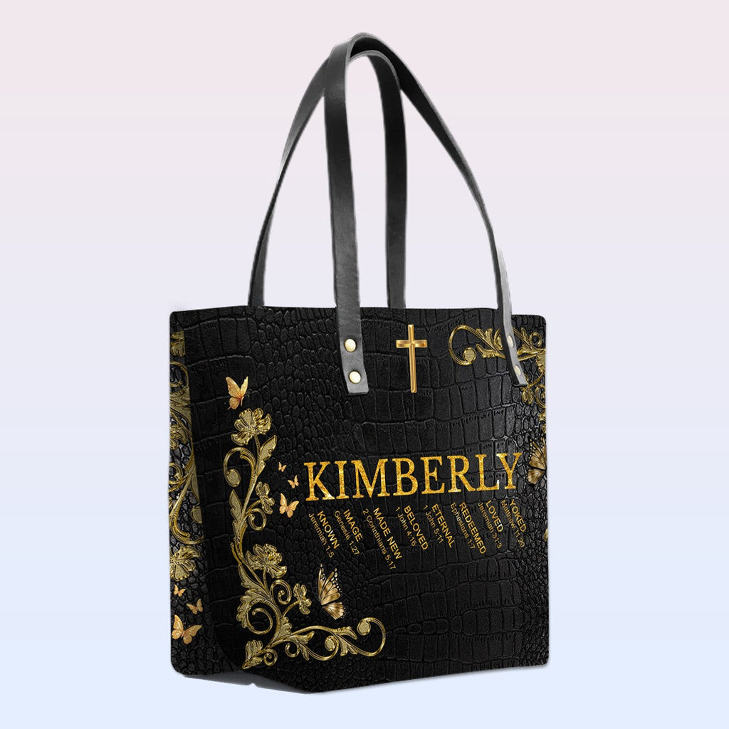 Uncover the sacred meaning of your name | CHRISTIANARTBAG Leather TOTE Bag