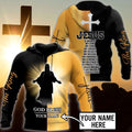 Personalized God Bless Jesus Is My God 3D Hoodie For Man And Women, Jesus Printed 3D Hoodie