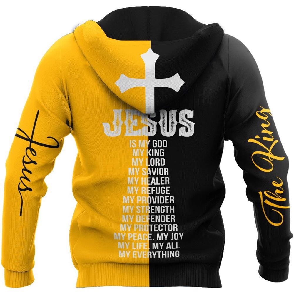 Personalized God Bless Jesus Is My God My King My Lord God 3D Hoodie For Man And Women, Jesus Printed 3D Hoodie