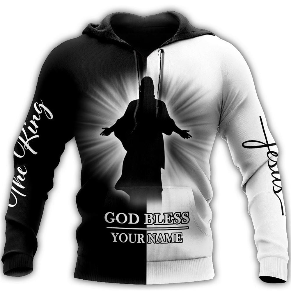 Personalized Jesus Christ Cross God Bless God 3D Hoodie For Man And Women, Jesus Printed 3D Hoodie