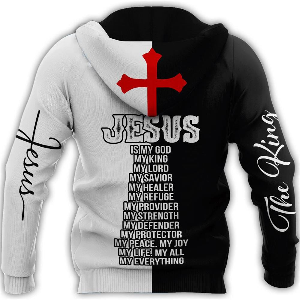 Personalized Jesus Christ Cross God Bless God 3D Hoodie For Man And Women, Jesus Printed 3D Hoodie