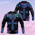 Pink Blue Hologram Mandala Cross God 3D Hoodie For Man And Women, Jesus Printed 3D Hoodie