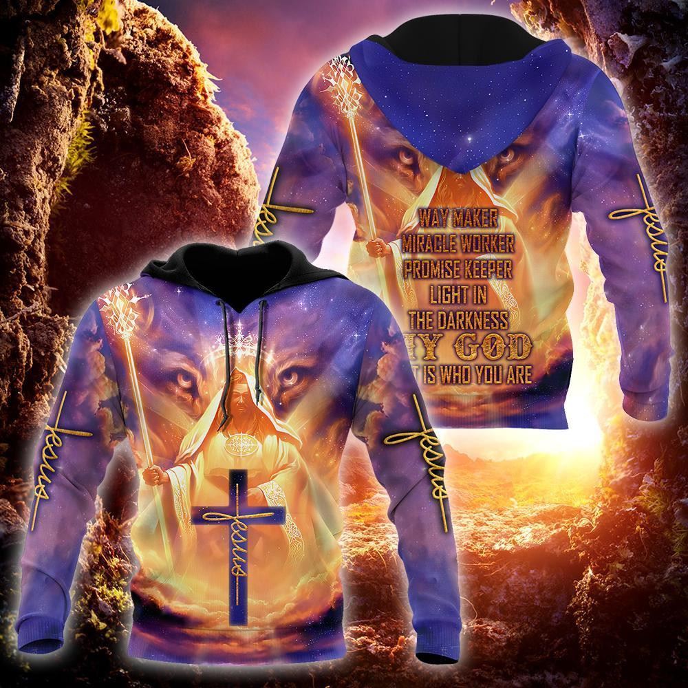 Promise Keeper Light In The Darkness My God 3D Hoodie For Man And Women, Jesus Printed 3D Hoodie