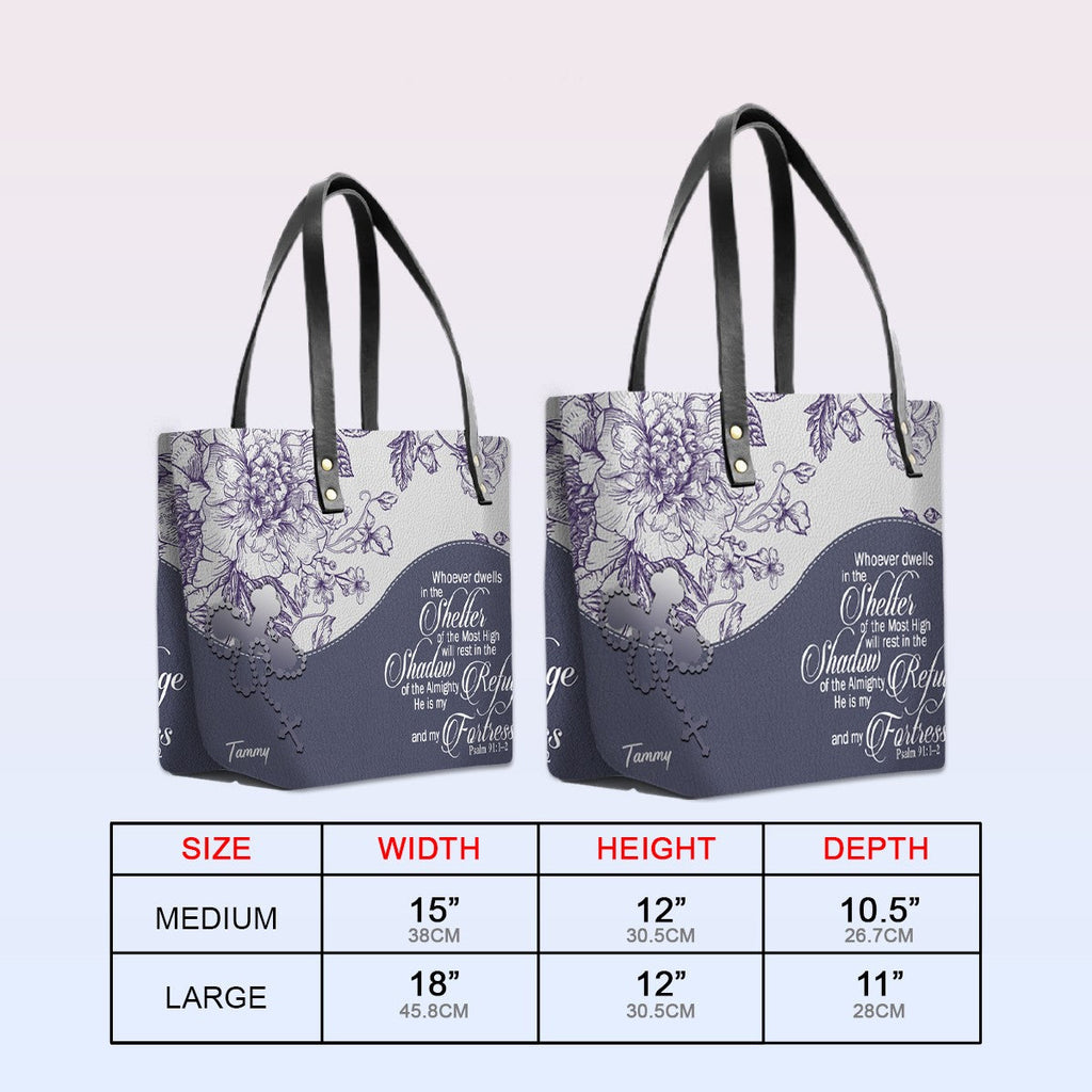 Personalized Christian Red Leather Tote Bag Luxury with Bible Verses – Custom Name & Color Handbag by CHRISTIANARTBAG