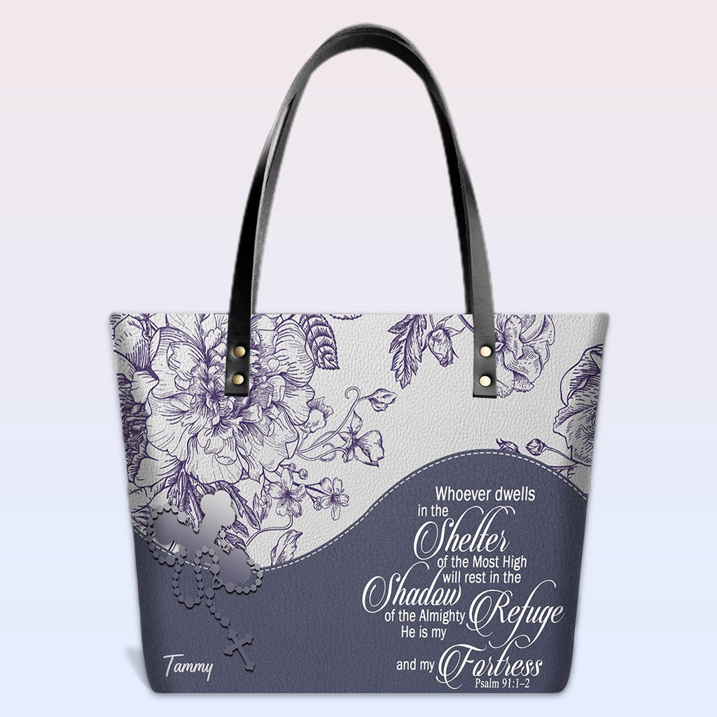 Personalized Christian Red Leather Tote Bag Luxury with Bible Verses – Custom Name & Color Handbag by CHRISTIANARTBAG