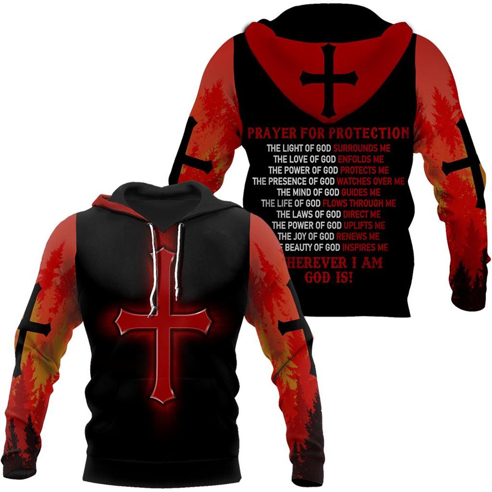 The Light Of God Surrounds Me Wherever I Am God Is God 3D Hoodie For Man And Women, Jesus Printed 3D Hoodie