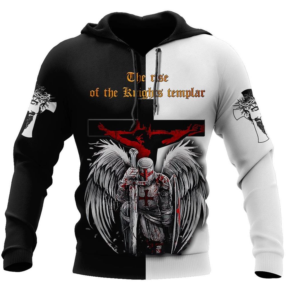 The Rise Of Knight Templar God 3D Hoodie For Man And Women, Jesus Printed 3D Hoodie