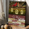 To my wife, Northern cardinal, Mason jar lights, Your life was a blessing - Family Portrait Canvas Prints, Wall Art