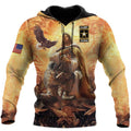 US Army Veteran God Always Protects Soldiers God 3D Hoodie For Man And Women, Jesus Printed 3D Hoodie