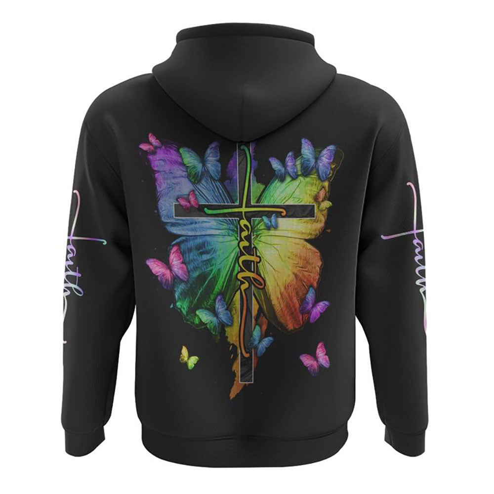 Way Maker Butterfly All Over Print 3D Hoodie, Christian Hoodie, Christian Sweatshirt, Bible Verse Shirt