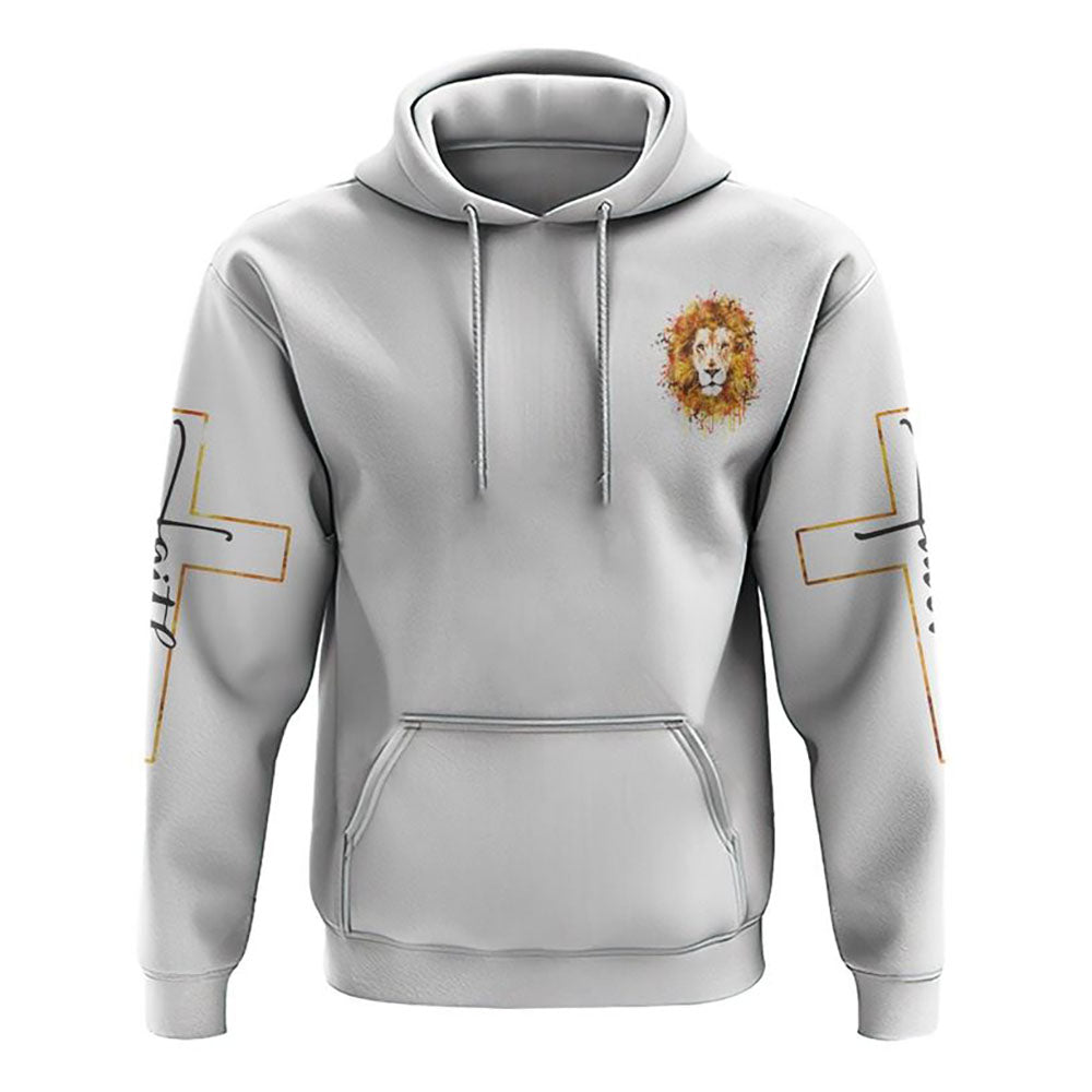 Way Maker Miracle Worker Faith Lion Watercolor All Over Print 3D Hoodie, Christian Hoodie, Christian Sweatshirt, Bible Verse Shirt