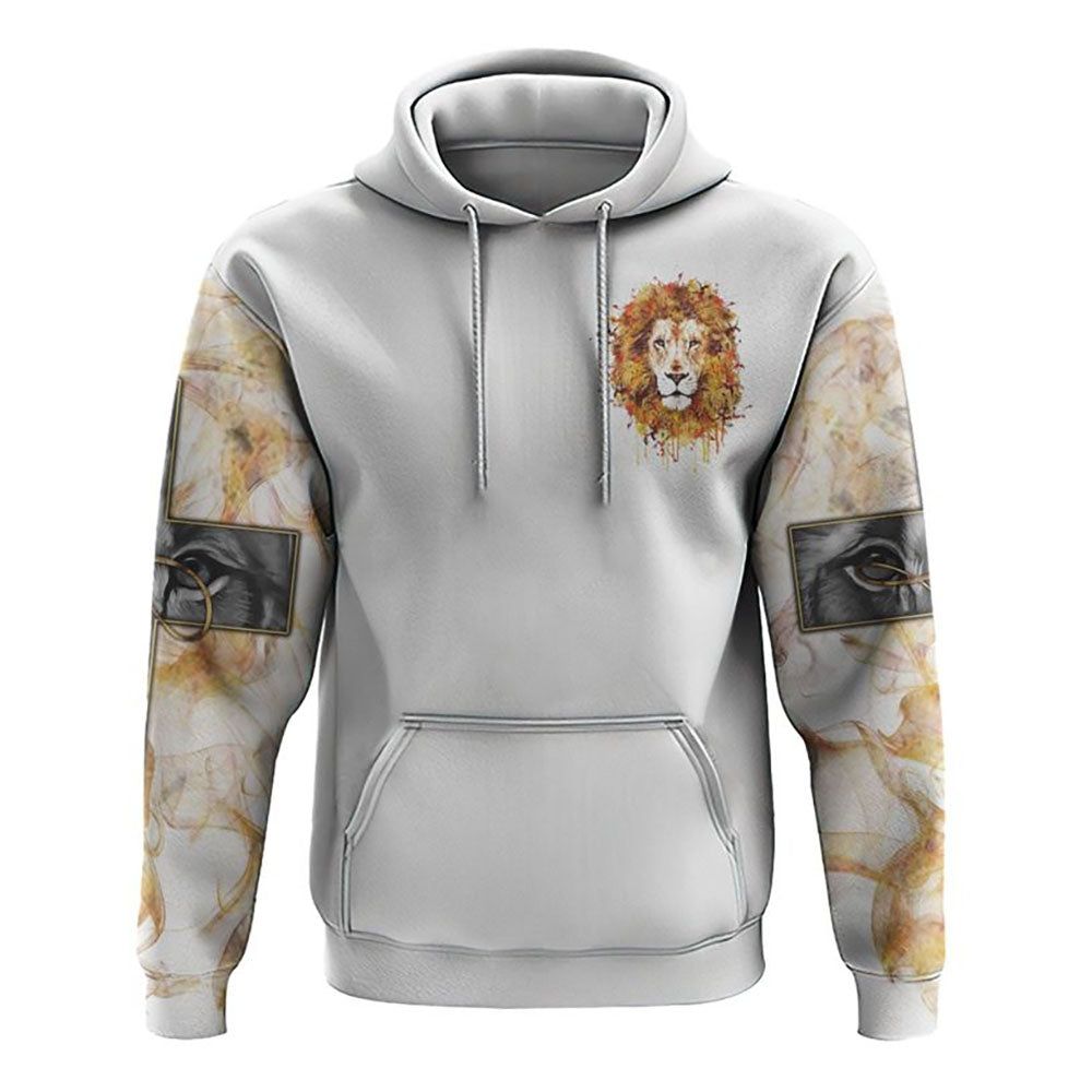 Way Maker Miracle Worker Half Lion Smoke All Over Print 3D Hoodie, Christian Hoodie, Christian Sweatshirt, Bible Verse Shirt