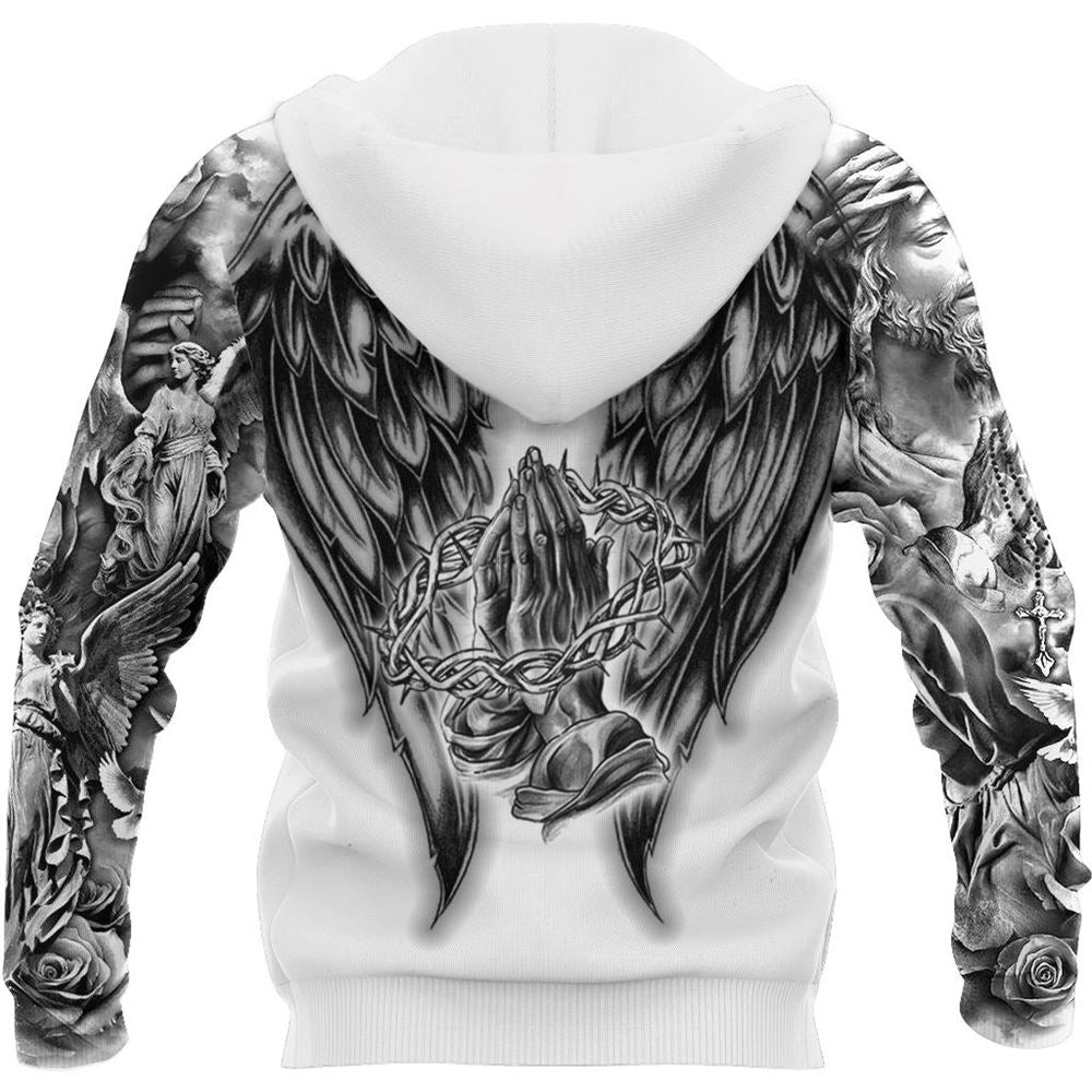 Wings Of God Gothic Vibe God 3D Hoodie For Man And Women, Jesus Printed 3D Hoodie