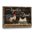 Chicken couple, And so together we built a life we loved - Couple Landscape Canvas Prints, Wall Art 2