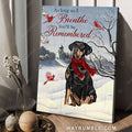 Doberman, Winter, Cardinal, As long as I breath, You'll be remembered - Jesus Portrait Canvas Prints, Christian Wall Art