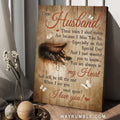 To my husband, White butterfly, Teardrop drawing, You are always in my heart - Family, Heaven Portrait Canvas Prints, Home Decor Wall Art