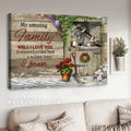 To my family, I love you a million times and forever, Donkey painting - Family Landscape Canvas Prints, Wall Art