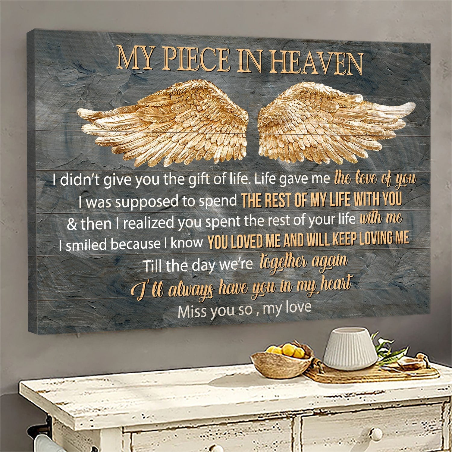 Heaven, Golden wings - My piece in heaven Landscape Canvas Prints, Wall Art