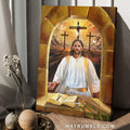Jesus painting, Three crosses, Holy spirit dove, Holy bible - Jesus Portrait Canvas Prints, Christian Wall Art