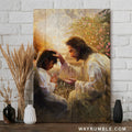 Christ the redeemer, Lovely child, Autumn season, In the forest - Jesus Portrait Canvas Prints, Christian Wall Art